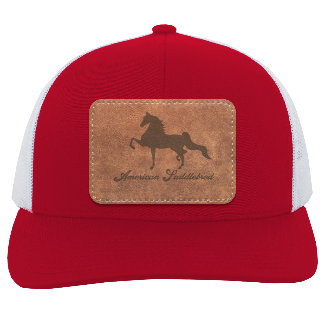 AMERICAN SADDLEBRED ON LEATHER 104C Trucker Snap Back