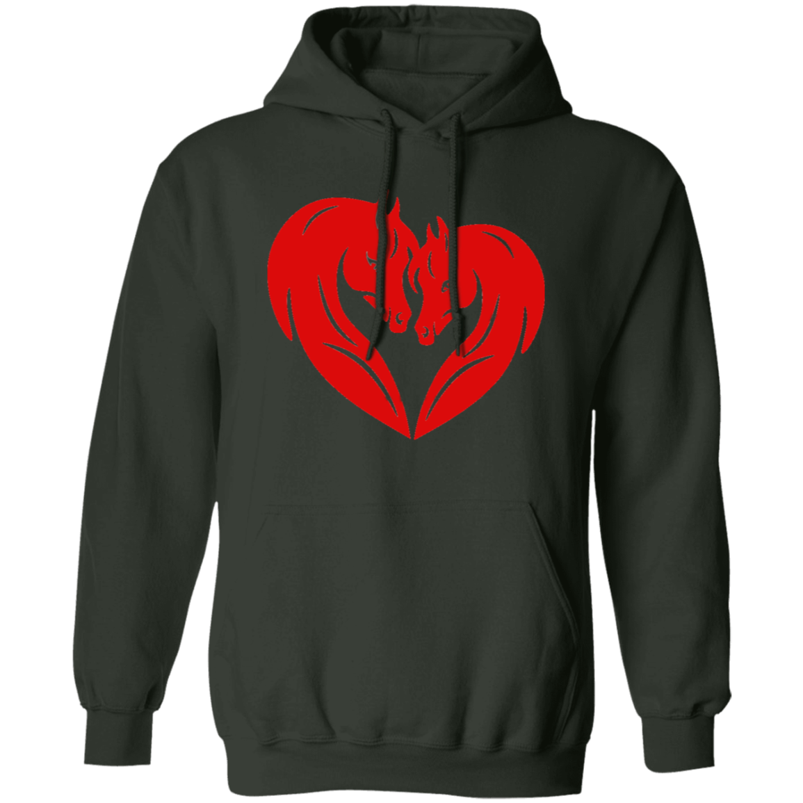 HORSE HEAD HEART G185 Gildan Pullover Hoodie