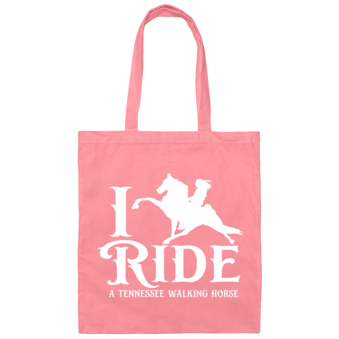 I RIDE A WALKING HORSE B (WHITE) BE007 Canvas Tote Bag