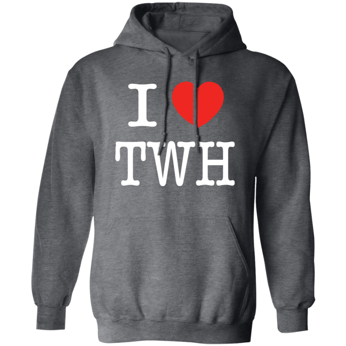 I LOVE TWH WHITE G185 Gildan Pullover Hoodie