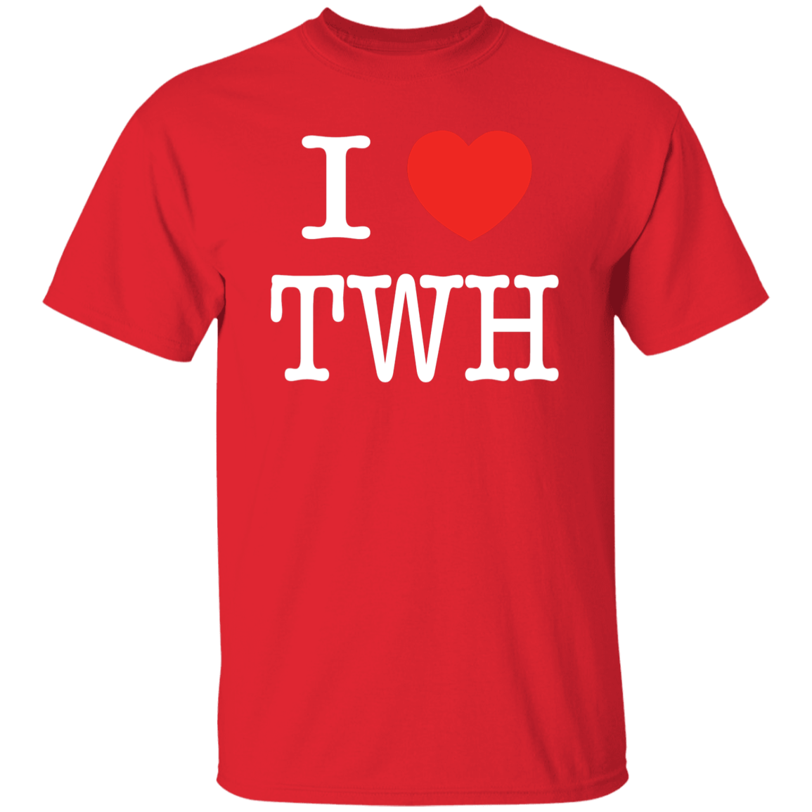 I LOVE TWH WHITE G500 5.3 oz. T-Shirt