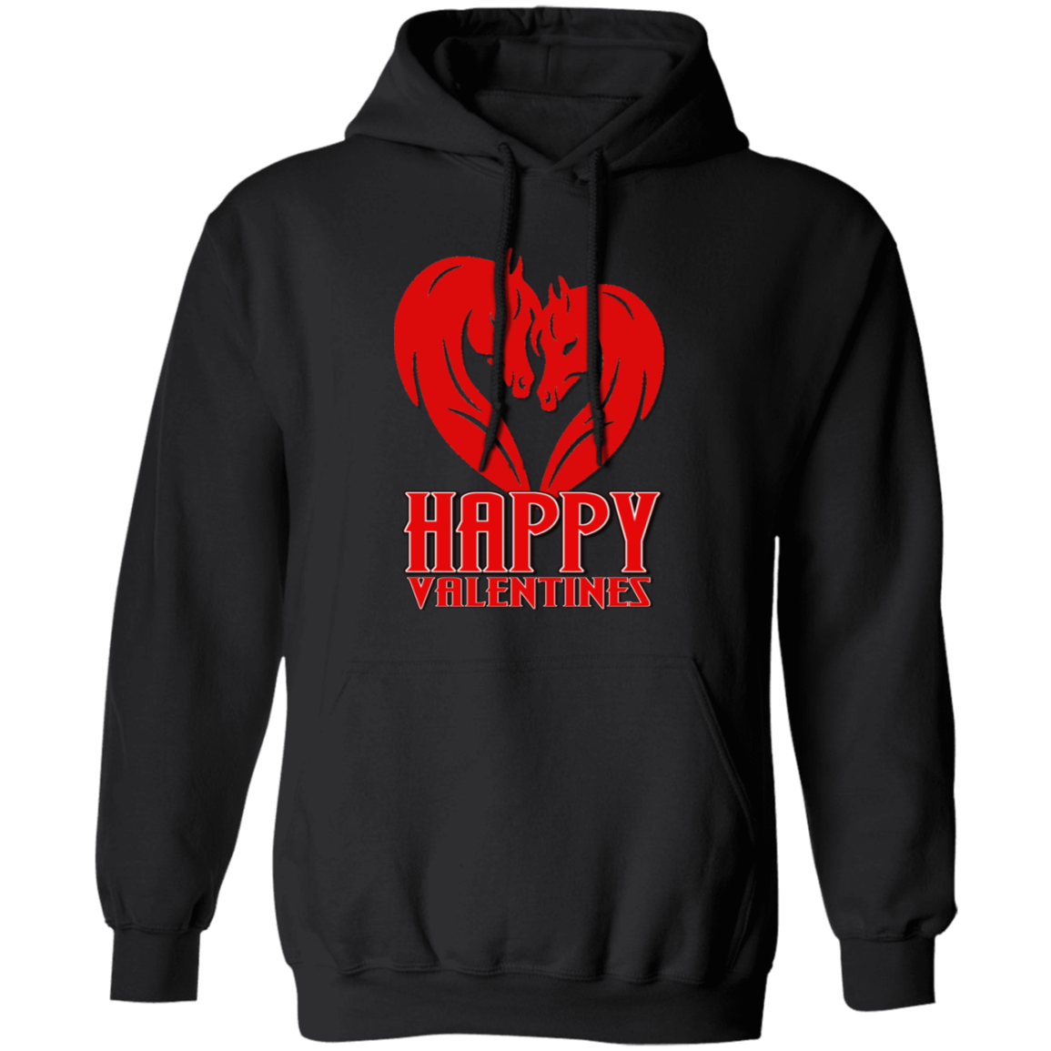 Horse Heart Happy Valentines G185 Gildan Pullover Hoodie