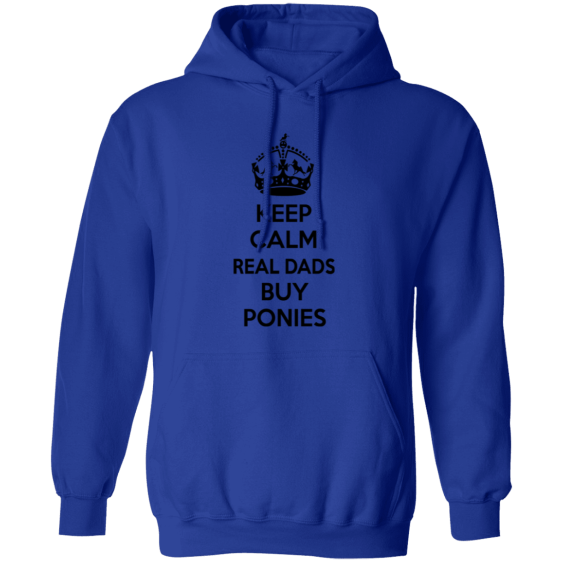 REAL DADS BUY PONIES (black) G185 Gildan Pullover Hoodie