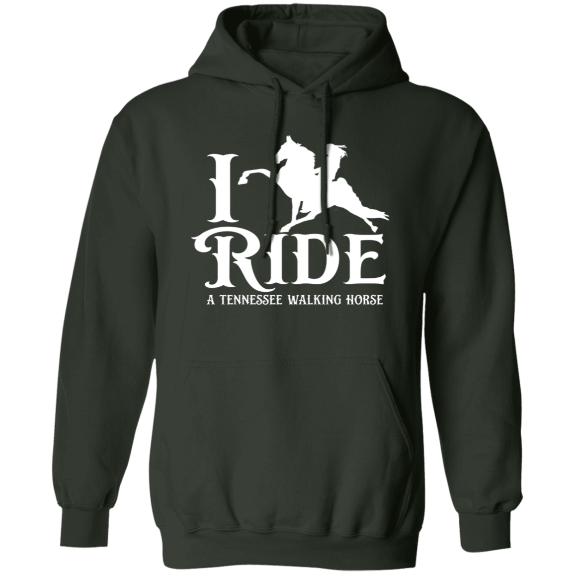 I RIDE A WALKING HORSE B (WHITE) G185 Gildan Pullover Hoodie