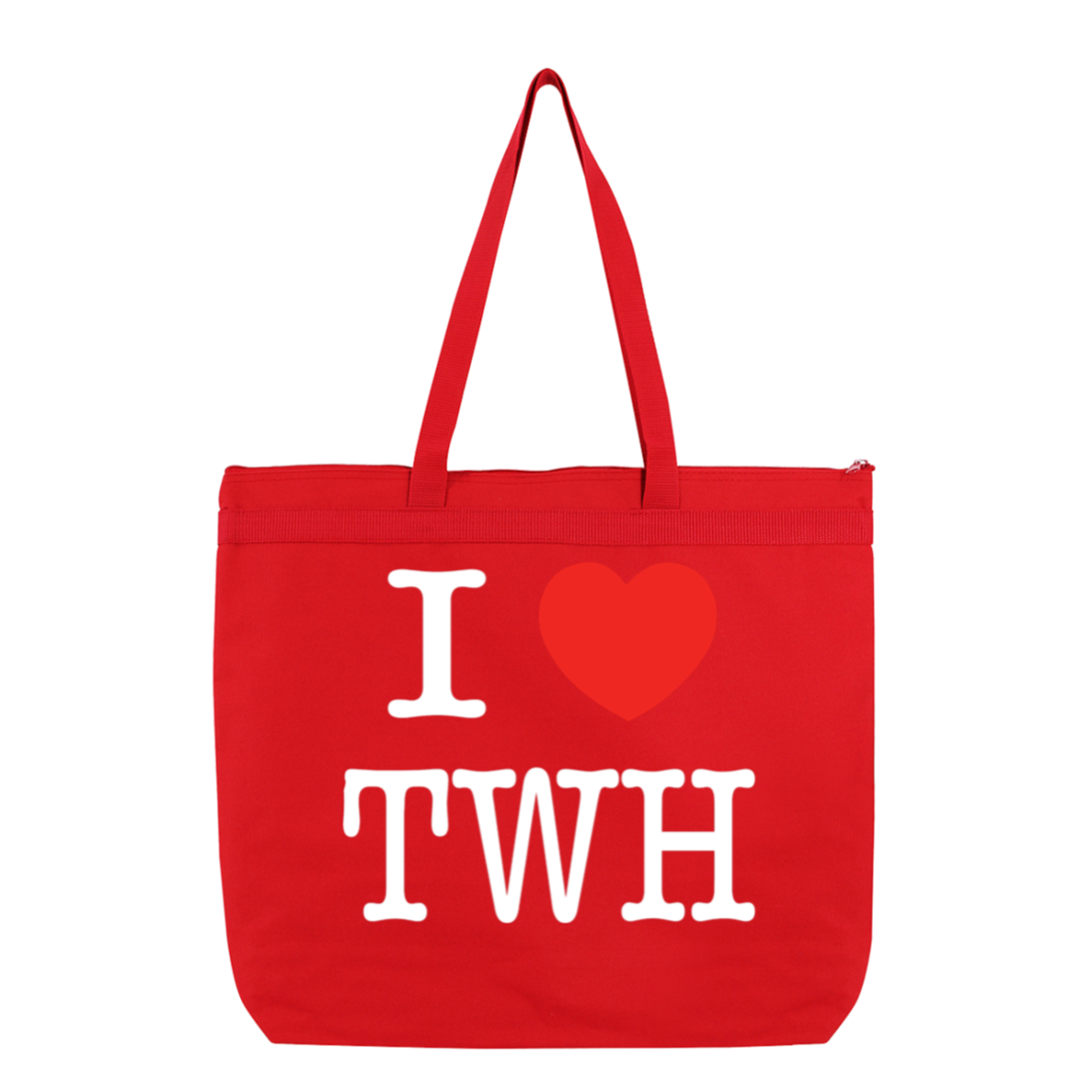 I LOVE TWH WHITE 8802 Liberty Bags Melody Large Tote