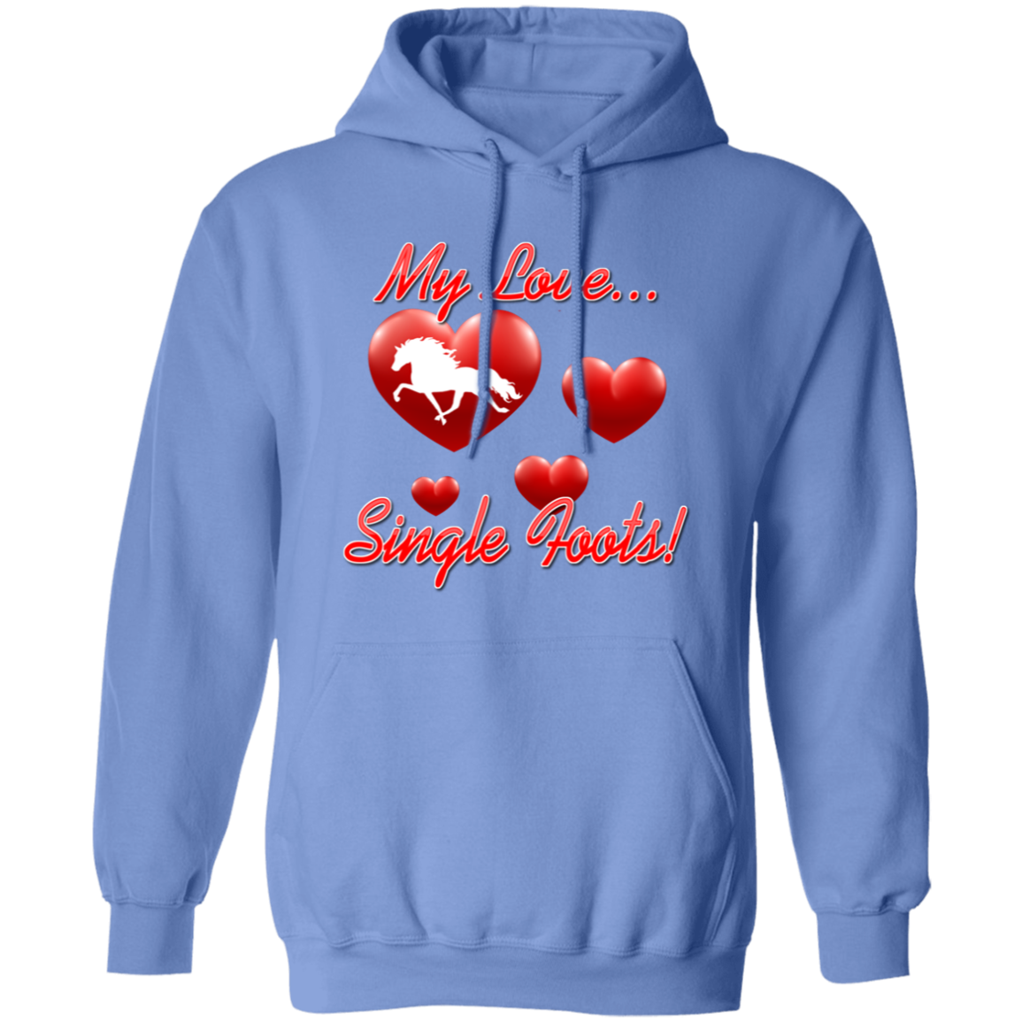 My Love Single Foots G185 Gildan Pullover Hoodie