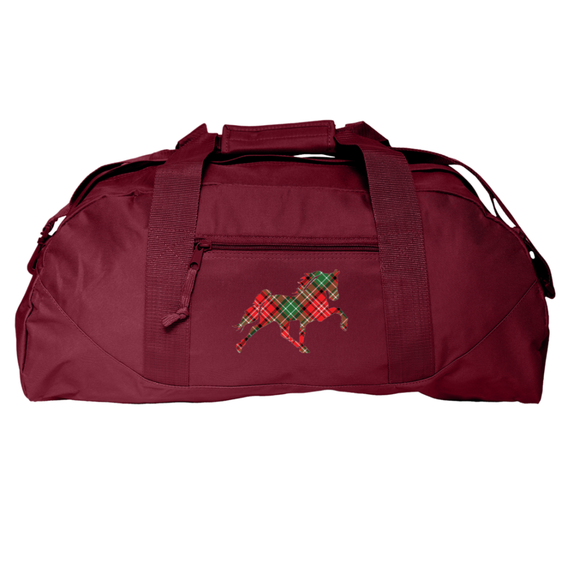 TENNESSEE WALKING HORSE DESIGN 3 JMD (RED PLAID) 8806 Liberty Bags Game Day Large Square Duffel