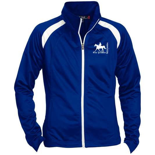 MISSOURI FOX TROTTER (white) 4HORSE LST90 Ladies' Raglan Sleeve Warmup Jacket