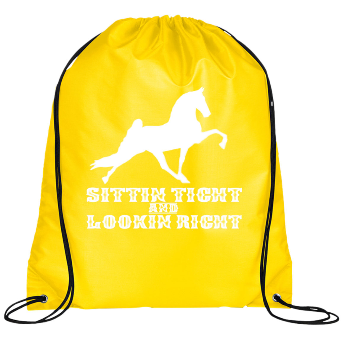 SITTIN TIGHT LOOKIN RIGHT TWH PERFORMANCE(WHITE) BG100 Prime Line Drawstring Cinch Backpack