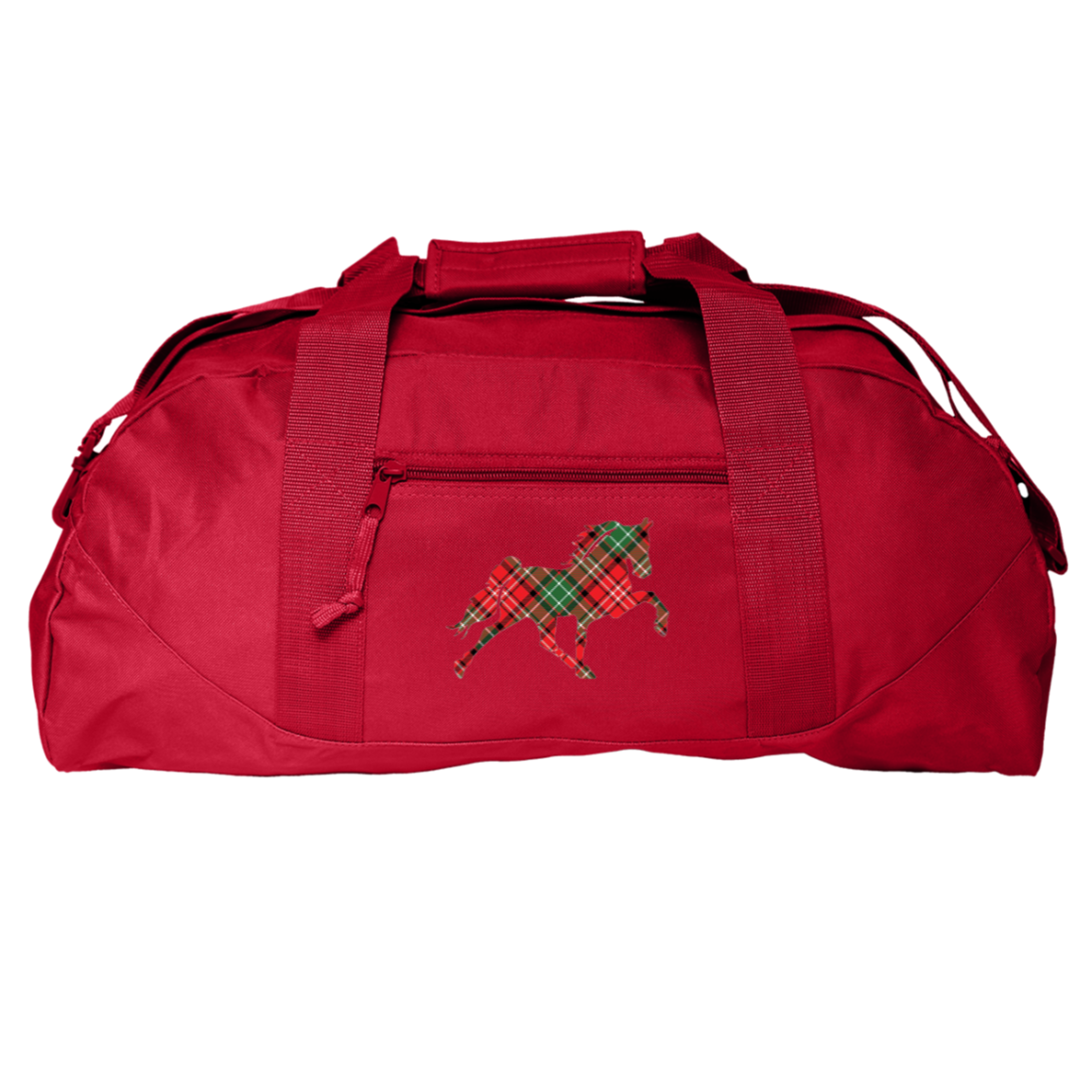 TENNESSEE WALKING HORSE DESIGN 3 JMD (RED PLAID) 8806 Liberty Bags Game Day Large Square Duffel