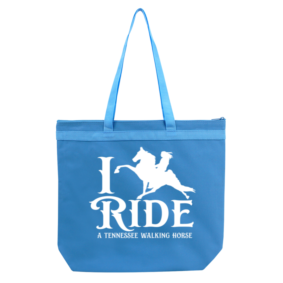 I RIDE A WALKING HORSE B (WHITE) 8802 Liberty Bags Melody Large Tote