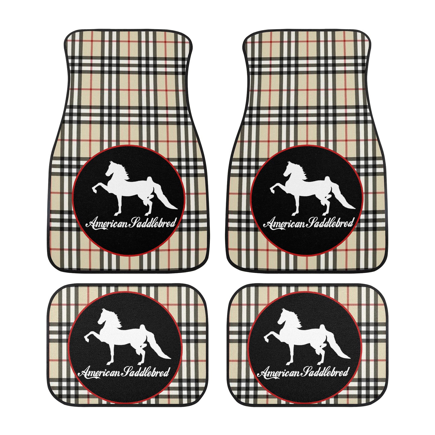 SADDLEBRED BURBERRY BRIT  IN CIRCLE  Car Floor Mats