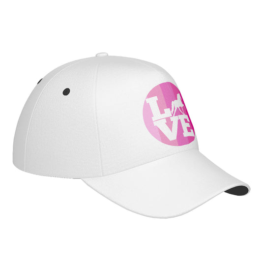 LOVE TWH PLEASURE SHADES OF PINK Curved Brim Baseball Cap (AOP)