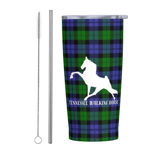 TWH BLACK WATCH  20oz Stainless Steel Straw Lid Cup