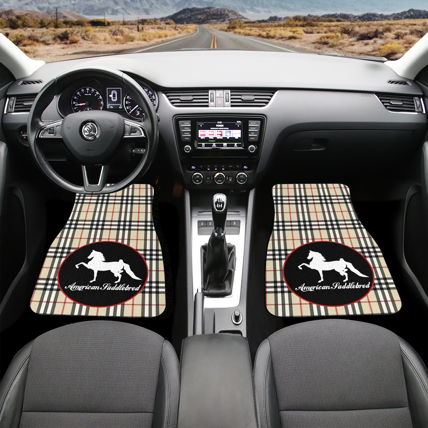 SADDLEBRED BURBERRY BRIT  IN CIRCLE  Car Floor Mats