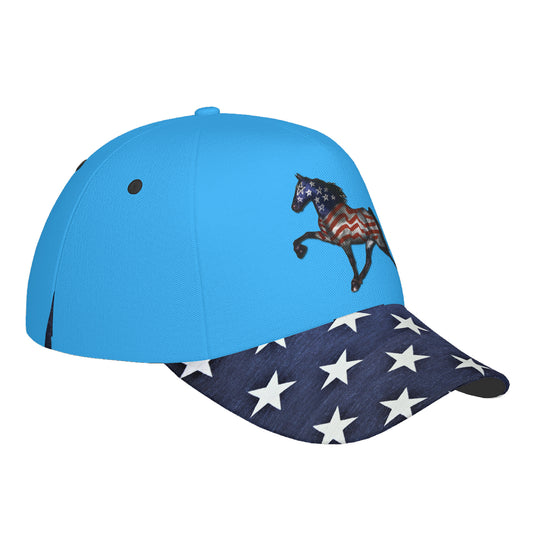 AMERICA'S HORSE Curved Brim Baseball Cap (AOP)