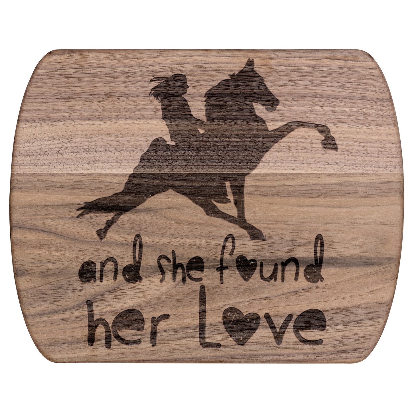 SHE FOUND HER TWH PERFORMANCE 	 Hardwood Oval Cutting Board