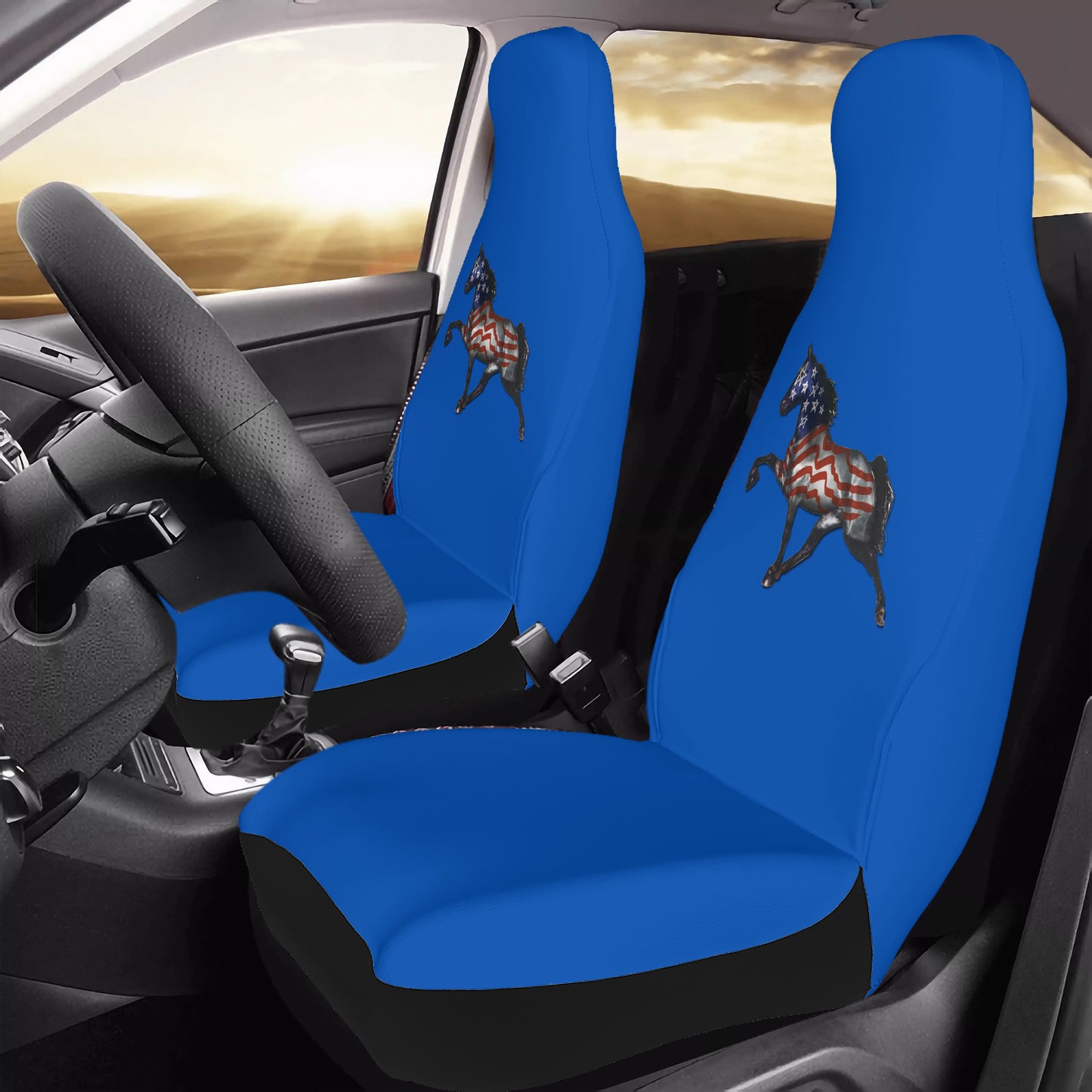 ALL AMERICAN TWH Car Seat Covers with Back Side Printed