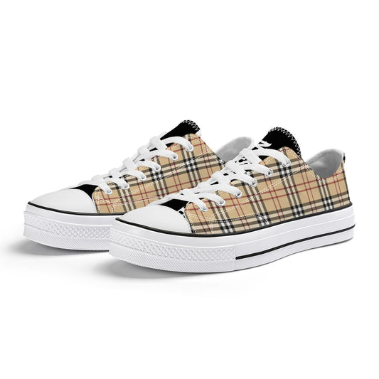 NASHVILLE BRAND BURBURY Classic Low Top Canvas Shoes - White