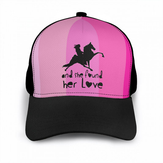 LADIES SHE FOUND HER LOVE TRUCKER Stitching Curved Brim Baseball Cap