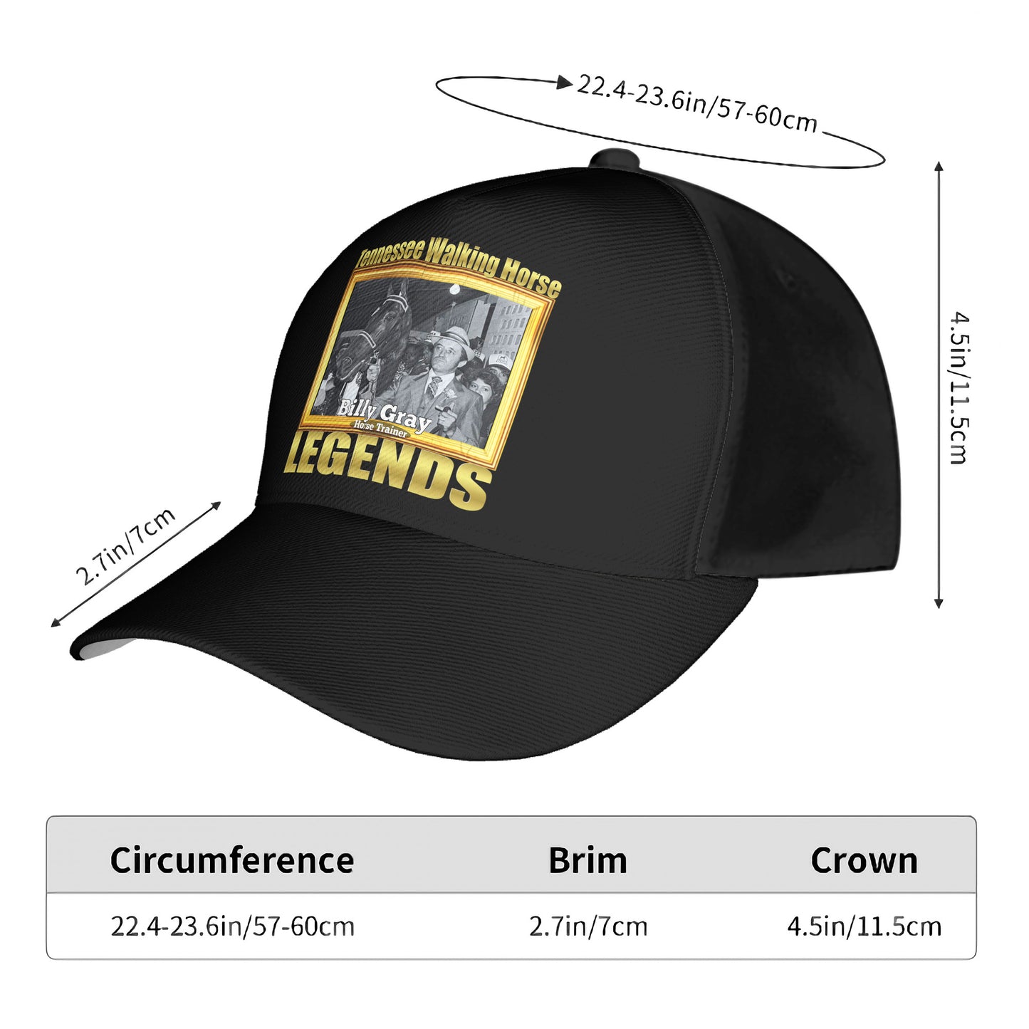 TWH LEGENDS BILLY GRAY Curved Brim Baseball Cap (2 pieces)