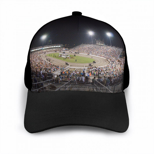 THE BIG OVAL TRUCKER Stitching Curved Brim Baseball Cap